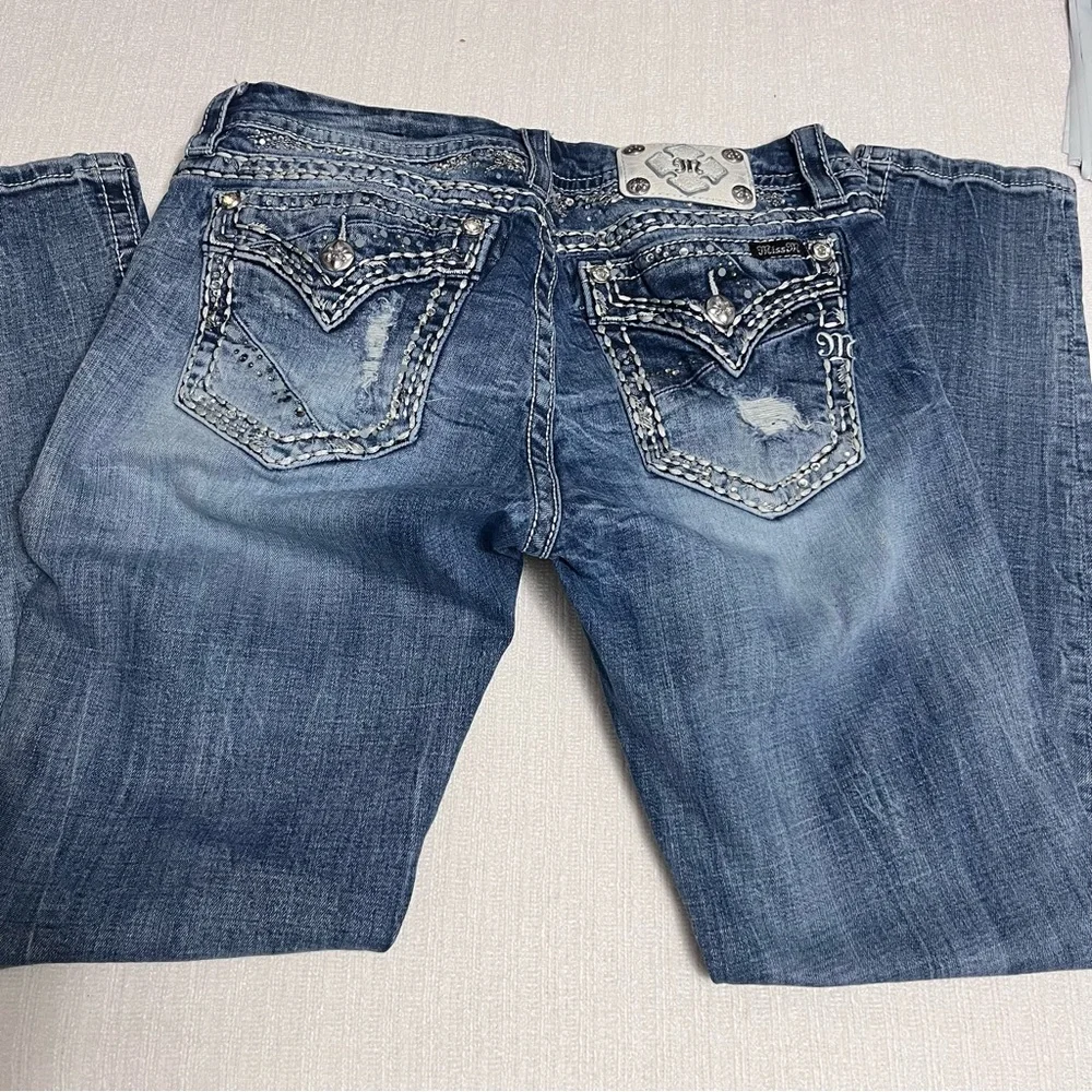 Miss me Women’s Mid-Rise Distressed Blue Jeans 32 - Picture 15 of 16